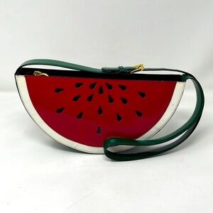 Moschino  Red Green Black White Leather Watermelon Bag